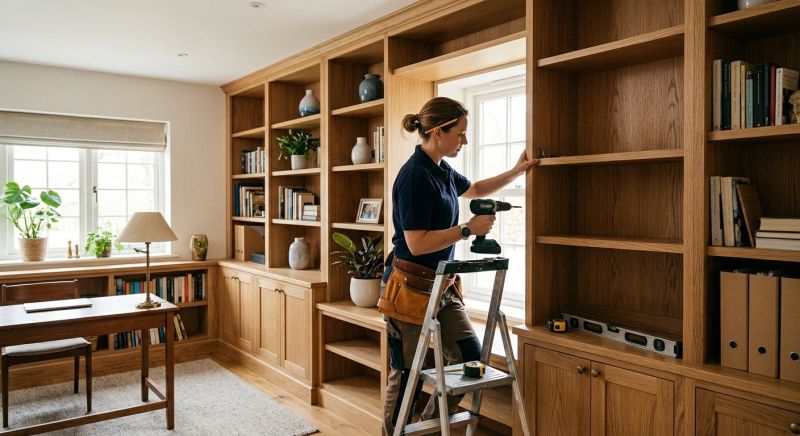 Custom Bookshelves Installation in Winston Salem, NC